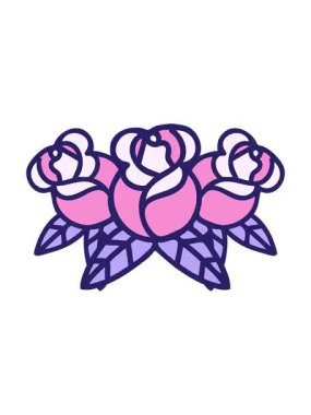 Bir buket çiçeğin hareketli çizimi