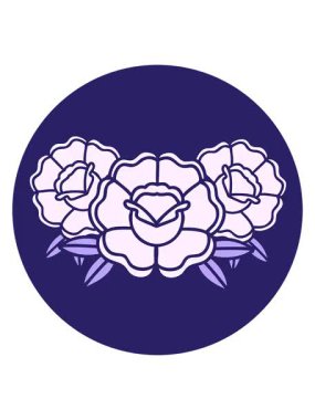 Bir buket çiçeğin titreşimli görüntüsü.