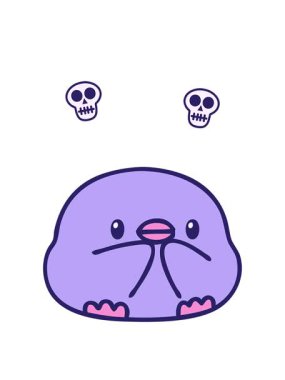 yavru kuş çizgi filminin dönen kafatası animasyonu