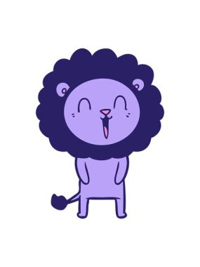 Gülen aslan çizgi filminin hareketli animasyonu