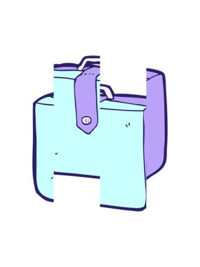 Bavul çizgi filminin bölünmüş hareket animasyonu