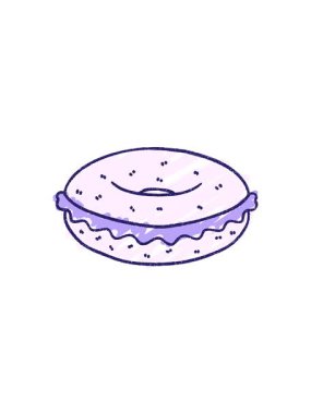 Bagel Tebeşir Çiziminin bölünme etkisi canlandırması