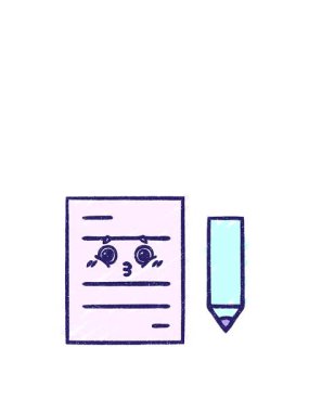 Kağıt Tebeşir Çizim Tasarımı 'nın zıplama hareketi animasyonu