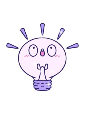 Parlayan bir elektrik ampulünün çizgi filminin ışıltı etkisi.