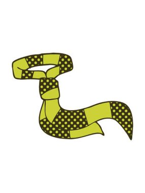 Çizgi film karalama ofis kravatının renk animasyonu değişiyor