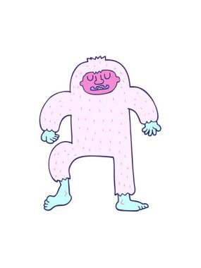 Çizgi film kocaayağının hareketli animasyonunu oynat