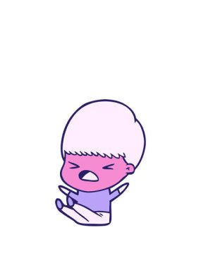 Stresli adamın yükselişi ve yüzen animasyonu