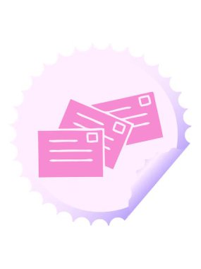 dairesel soyulmuş etiket karikatürünün hareketli animasyonu