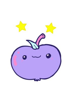 dönen yıldızlar çizgi film elma tasarımının animasyonu