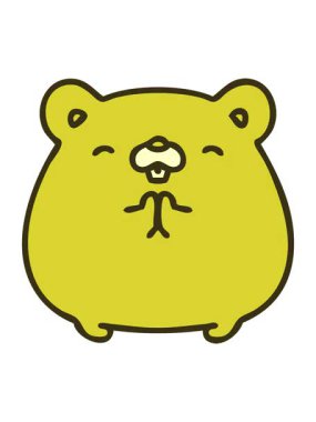 Sevimli bir hamsterin çizgi filminin renk animasyonu değişiyor.