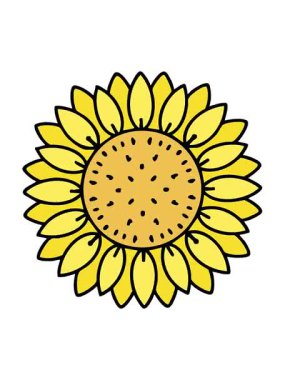 Brezilya kültürünün simgesel ayçiçeğinin hareketli animasyonu