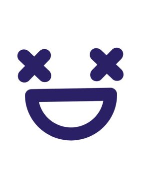 Sırıtan ölü yüz simgesinin hareketli animasyonu