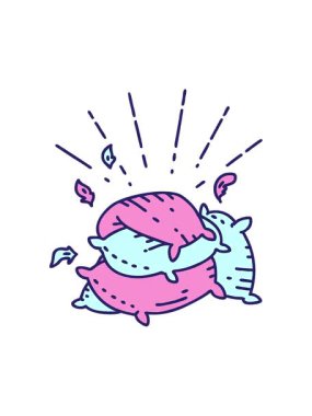 Geleneksel dövme stili yastık yığınının hareketli canlandırması