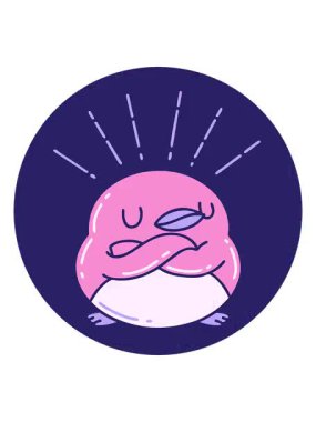 Katlanmış kanatlı bir dövme stili Robin 'in simgesinin pixelize etkisi canlandırması