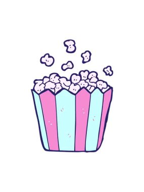 patlamış mısır çizgi filminin pixelize etkisi