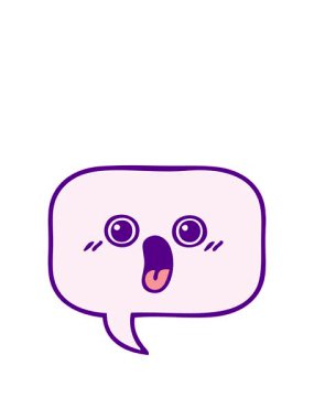 Parlak renkli bir konuşma baloncuğunun çizgi filmini canlandırıyorum.