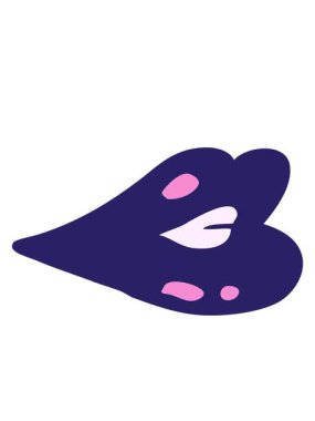 el çizimlerinin hareketli animasyonu çizgi film tarzı somurtkan dudaklar.