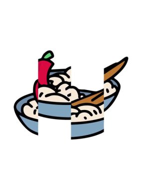 Brezilya canjica biber ve tarçınlı bölünmüş hareket animasyonu