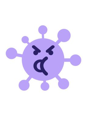 Sinirli konuşan virüsün canlandırmasını salla ve durdur