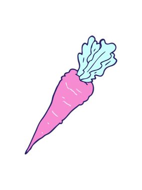 karikatür havuç illüstrasyonunun pixelize etkisi