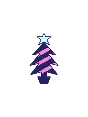 Noel ağacının sevimli çizgi filminin gösterişli satış animasyonu