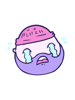 Sakallı erkek yüzünün titreşimli hareketi