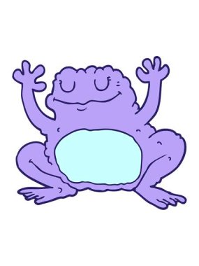 komik kurbağa çiziminin hareketli animasyonu