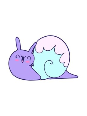 Tatlı salyangoz tasarımının titreşimli animasyonu