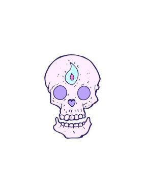 Karikatür mistik kafatasının bölünme etkisi