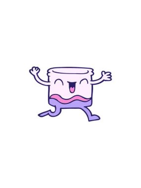 Mutlu çizgi film çizgi filmlerinin gösterişli satış animasyonları viski bardakları.