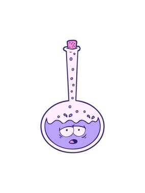 karikatür kimyasal reaksiyonunun animasyonunu durdurup duraklat