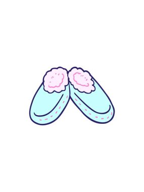 Çizgi film çizimlerinin yıldız patlaması efektleri rahat terlikler