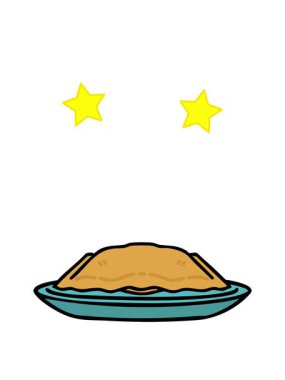 dönen yıldızlar büyük Brezilya kızarmış pastel tatlısının animasyonu