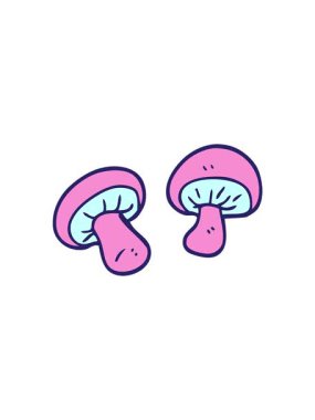 Çizgi film mantarlarının hareketli animasyonları