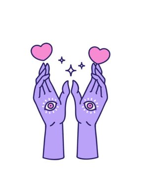 dönen kalpler el çiziminin animasyonu