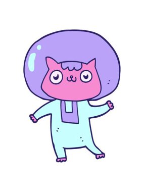 çizgi film uzay kedisinin animasyonunu bob ve duraklat