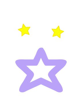 dönen yıldızlar yıldız şekli sembolü animasyonu