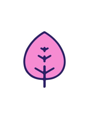 Basit yaprak tasarım ögesinin bölünme efekti canlandırması