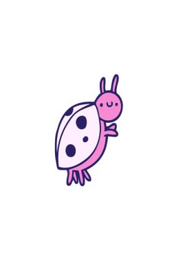 Uğurböceği çizgi filminin yatay titreşimli animasyonu