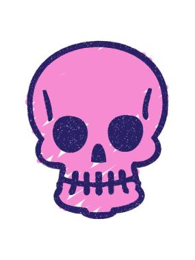 Ürkütücü Kafatası Tebeşiri Çiziminin hareketli animasyonu