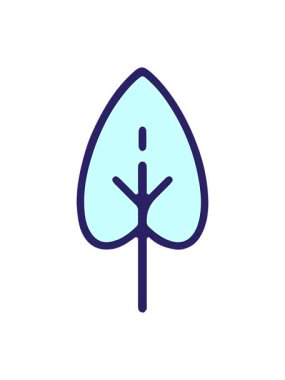 Basit yaprak illüstrasyonunun hareketli animasyonu