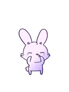 Garip bir tavşan çizgi filminin hareketli animasyonu