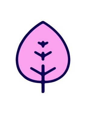 Basit yaprak tasarım elementinin neon ışık efekti canlandırması