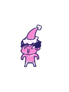 Bir Noel Adam Tebeşiri Çiziminin yatay titreşimli animasyonu