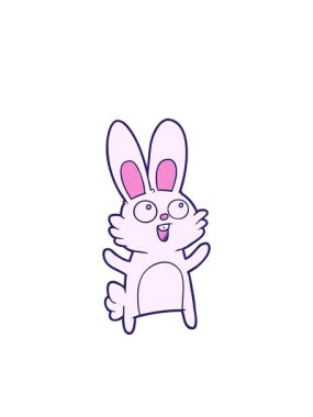 Mutlu çizgi film tavşanının yanıp sönen radyal çizgileri.