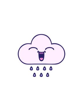 Bir yağmur bulutunun gölgeli çizgi filminin gradyan canlandırması