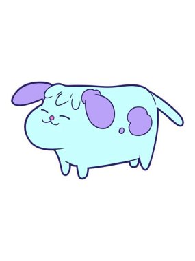 Sevimli köpek karalamalarının animasyonunu aç.