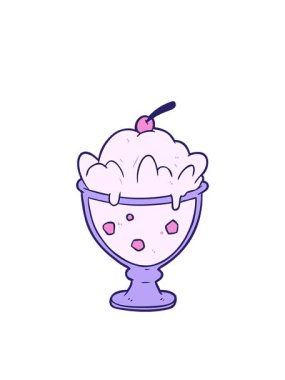 Yanıp sönen çizgi film animasyonları lezzetli tatlılar.