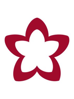 Geleneksel Japon tek çiçekli dizaynının pixelize etkisi