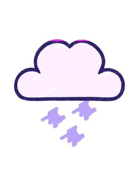 bir Cloud Chalk çizim tasarımının canlandırmasını çalıştır